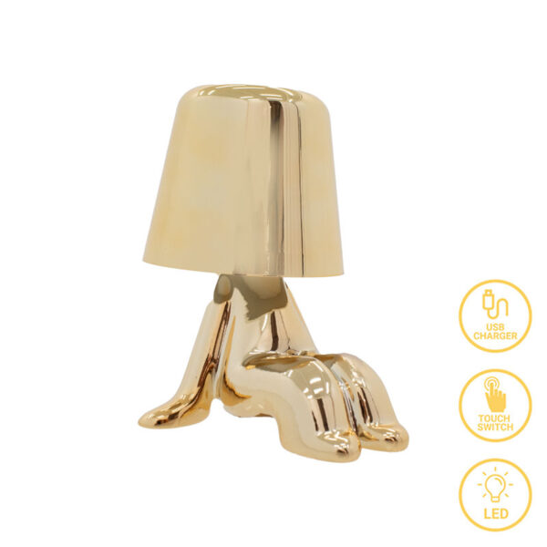 Table lamp Radiance pakoworld LED golden D15x17cm 009-000115