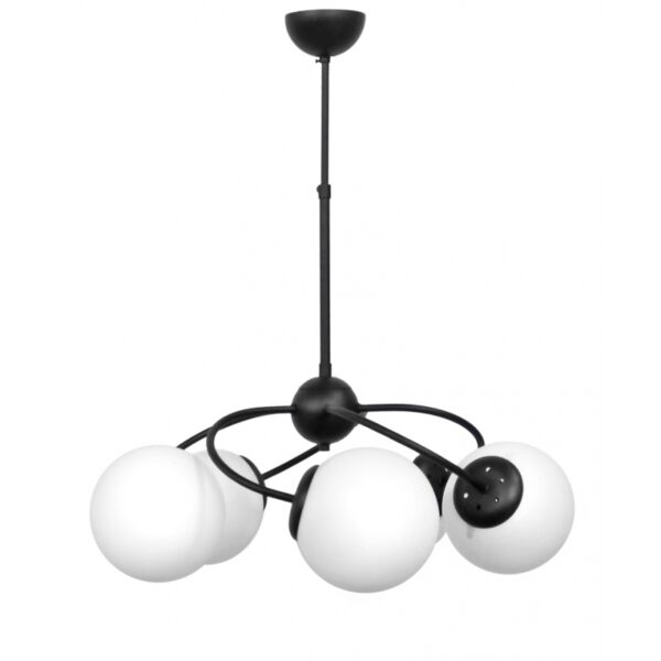 TOP/5L BLACK-WHITE  ΜΟΝΤΕΡΝΟ ΠΟΛΥΦΩΤΟ ΜΕ ΜΠΑΛΕΣ Heronia - 01-0310