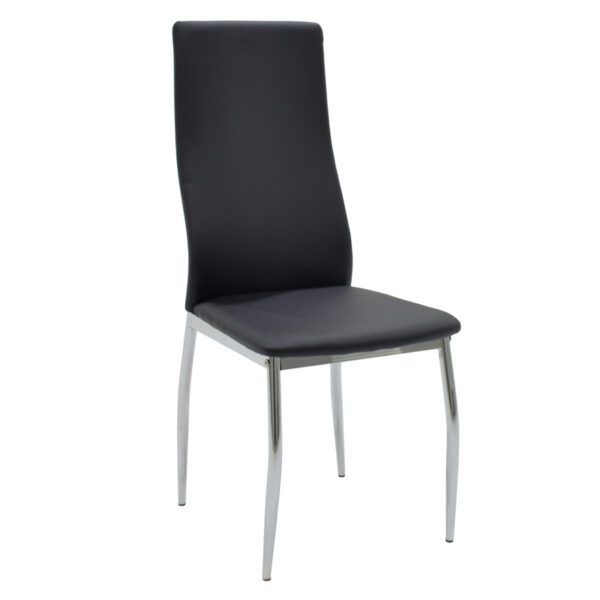 Chair Jella pakoworld metal chrome PU black 029-000006