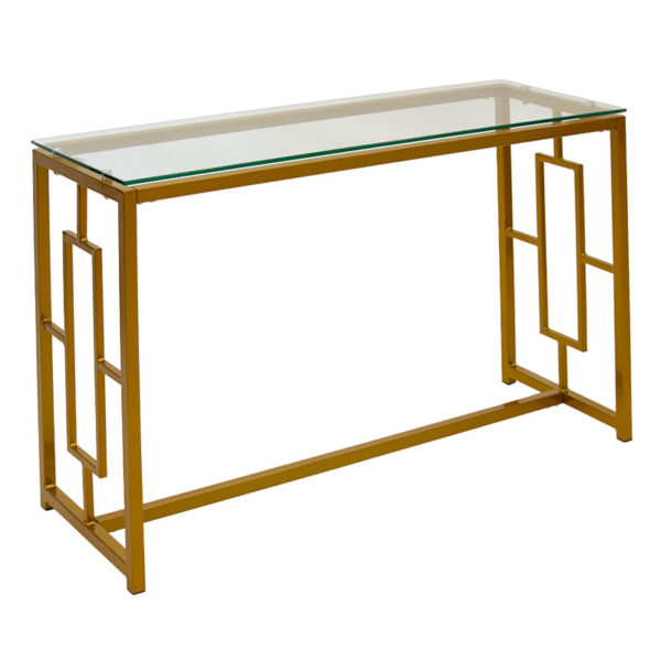 Console Eccento pakoworld golden-glass 8mm 120x40x71.5cm 029-000108