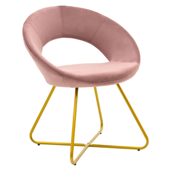 Chair Valentina pakoworld metal golden with velvet rotten apple 029-000136