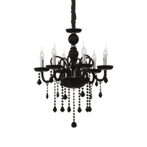 IDEAL LUX Κρεμαστό Φωτιστικό GIUDECCA 6xE14 Μαύρου Χρώματος - 032504