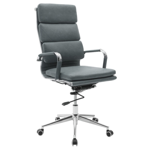 Manager office chair Tokyo pakoworld with pu grey antique colour 033-000016