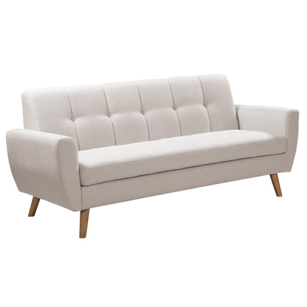 3 seater sofa Decency pakoworld fabric beige 203x75x86 cm 035-000078