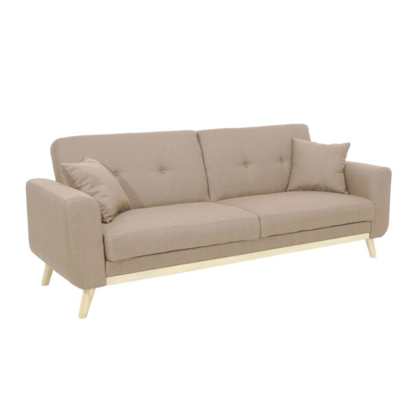 Carmelo sofa bed - pakoworld beige fabric 214x80x86 cm 035-000085