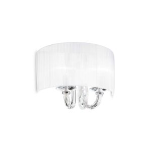 IDEAL LUX Επιτοίχιο Φωτιστικό SWAN 2xE14 Λευκού Χρώματος - 035864