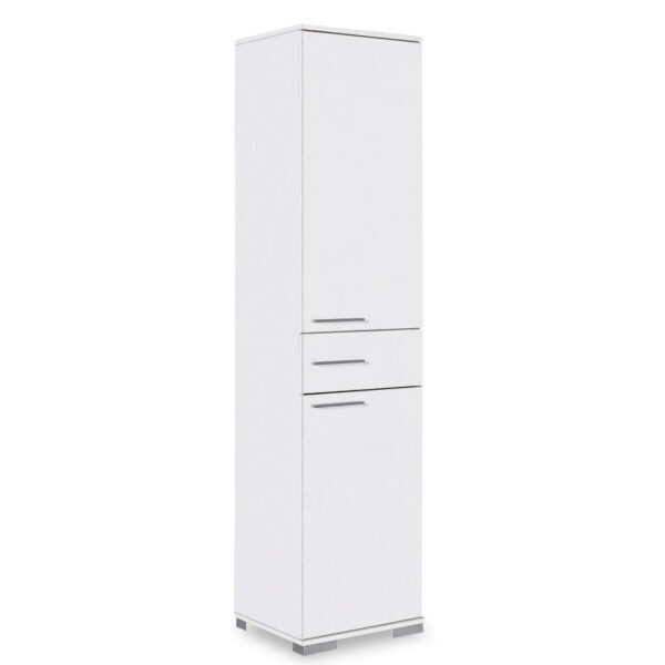 Multipurpose cabinet Chad pakoworld in white gloss color 45x40x187cm 039-000141