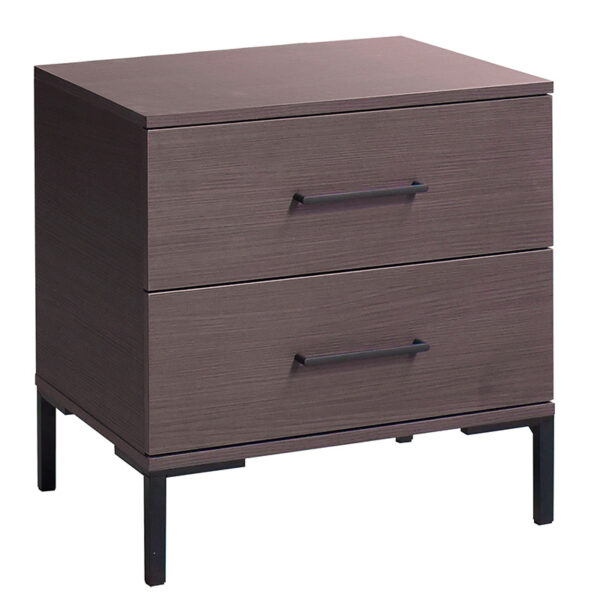 Calliope pakoworld bedside table with 2 drawers wenge-black 55x44x57cm 039-000189