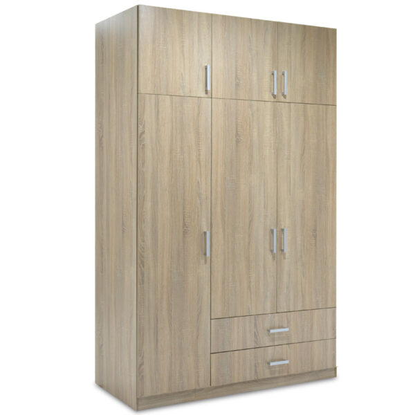 3 Door wardrobe Royal pakoworld with loft sonoma 150x58x230 043-000072