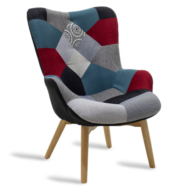 Armchair Kido pakoworld retro designed multicolored patchwork 046-000001