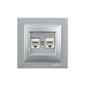 ΠΡΙΖΑ DATA CAT 6 RJ 45 ΔΙΠΛΗ ΑΣΗΜΙ EUROLAMP - 152-10441