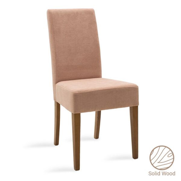 Chair Ditta pakoworld with rotten apple fabric - wooden legs walnut 047-000041