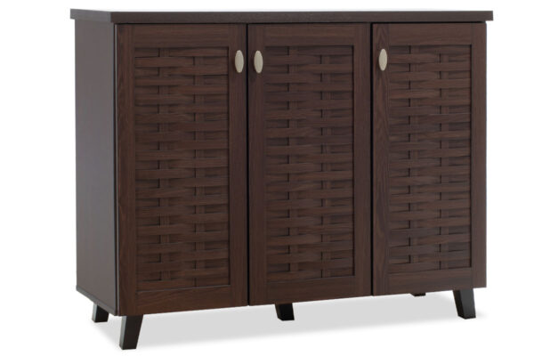 Shoe cabinet MANTAM pakoworld 16 pairs walnut 115.5x40x92cm 049-000006
