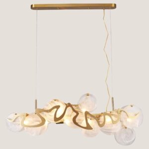 ΦΩΤΙΣΤΙΚΟ ΚΡΕΜΑΣΤΟ 5xE14  ΧΡΥΣΟ/ΛΕΥΚΟ EUROLAMP 144-20000