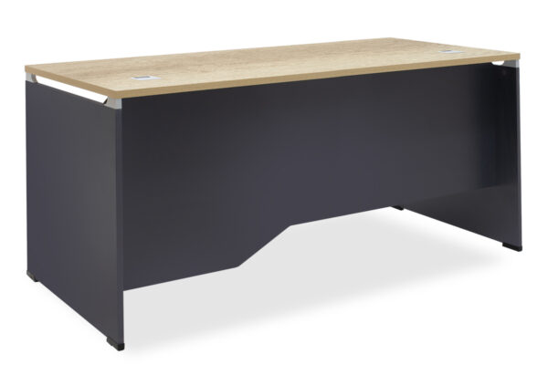 Commercial desk Lotus pakoworld in oak-dark grey 180x80x75cm 069-000015