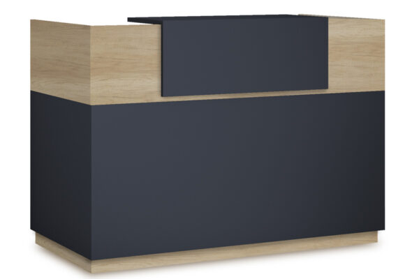 Reception Lotus pakoworld in oak -  dark grey color 180x70x110cm 069-000016