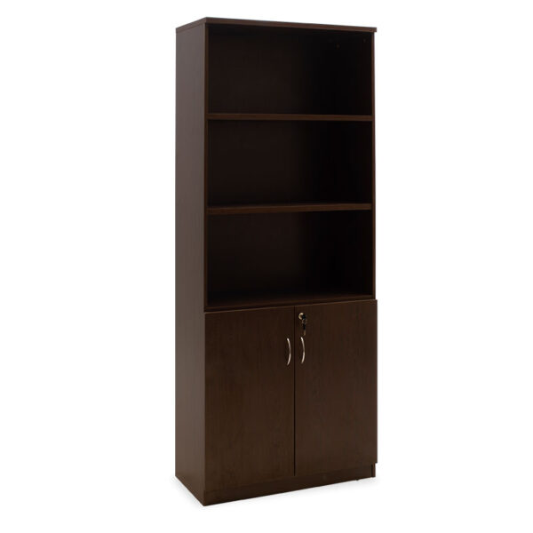 Bookcase Amazon pakoworld walnut 80x40x200cm 069-000042