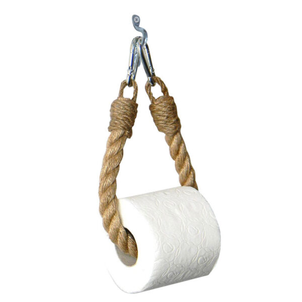 Toiler paper holder PWF-0226 pakoworld metal and rope 12x3x38cm 071-000571