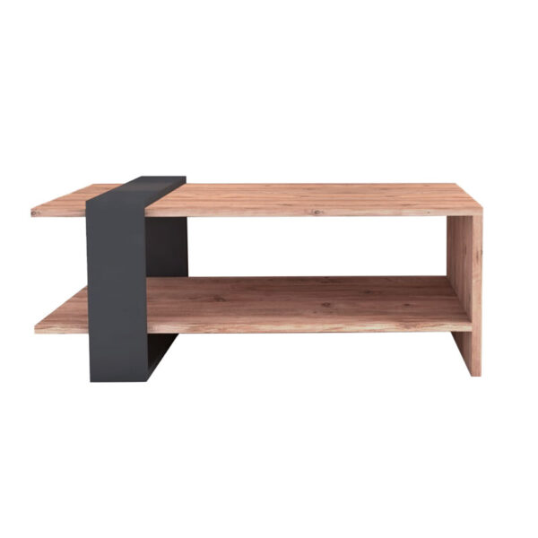 Coffee table PWF-0312 pakoworld in light walnut - white color 90x60x37.5cm 071-000894