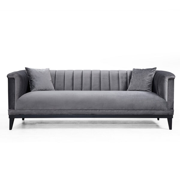 3-seater sofa PWF-0541 pakoworld anthracite velvet 255x89x79cm 071-001241