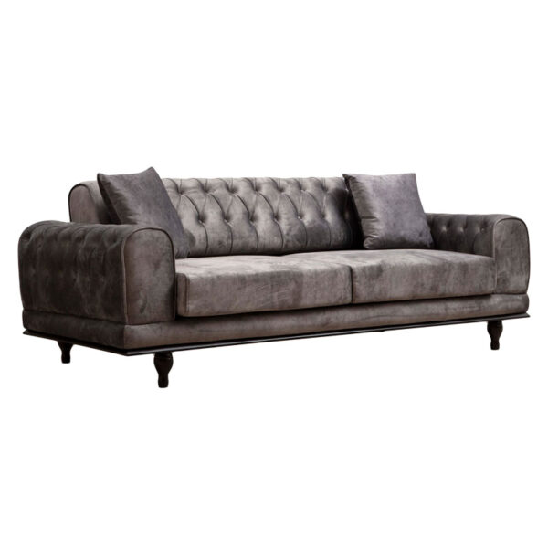 3 seater sofa-bed PWF-0567 pakoworld fabric anthracite 220x95x80cm 071-001355