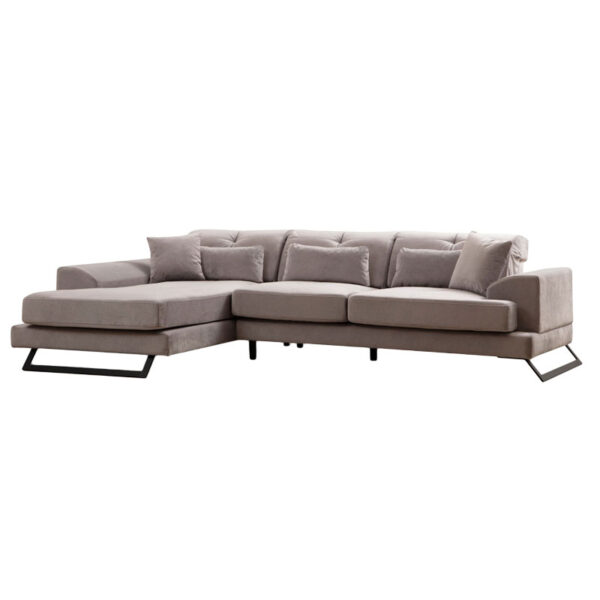 Corner sofa PWF-0575 pakoworld right corner fabric grey 308/190x92cm 071-001412