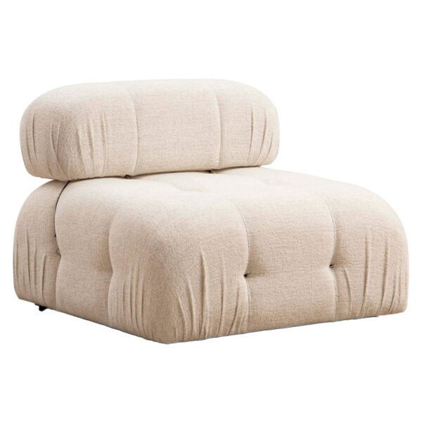 Armchair Divine cream fabric 95x95x75cm 071-001439