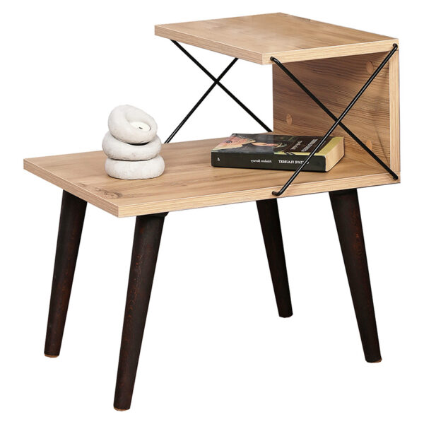 Side table-bedside table Gather pakoworld sonoma-walnut 50x40x55cm 071-001532