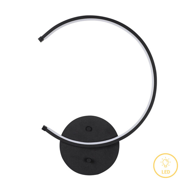 Wall light La luna pakoworld LED 12W black 33x6x46cm 071-001533