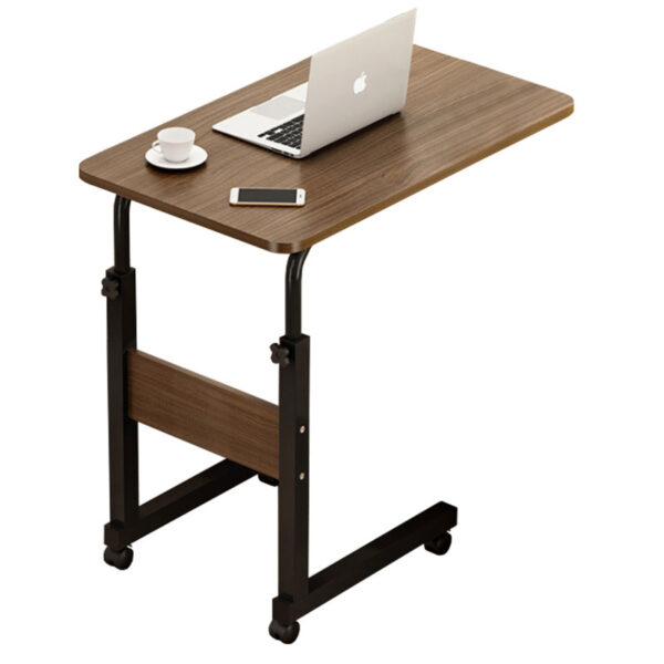 Side table Talf pakoworld on wheels in black-walnut color 60x40x85cm 072-000048