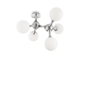 IDEAL LUX Φωτιστικό Οροφής NODI 5xE14 Χρώματος Χρωμίου - 073712
