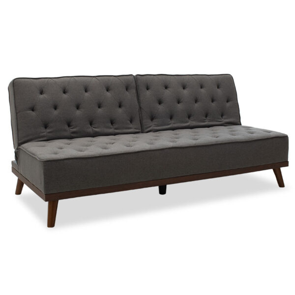 Sofa bed Marco pakoworld in grey fabric 180x80x80cm 074-000006