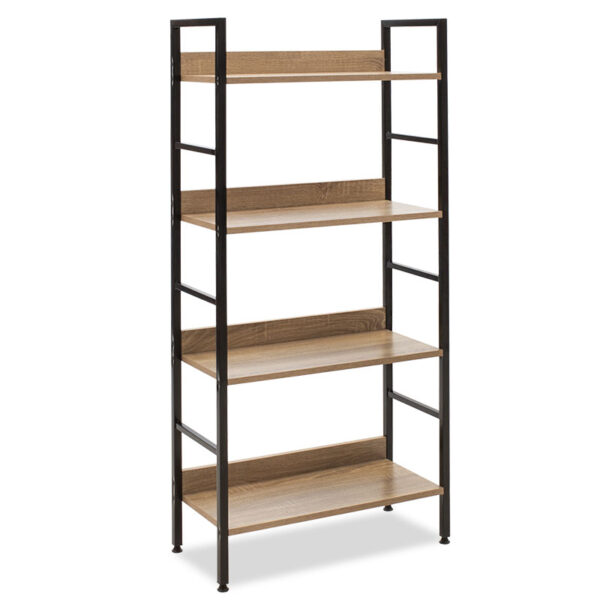 Bookcase Ramon pakoworld in natural-black 60x28x125,5cm 085-000002
