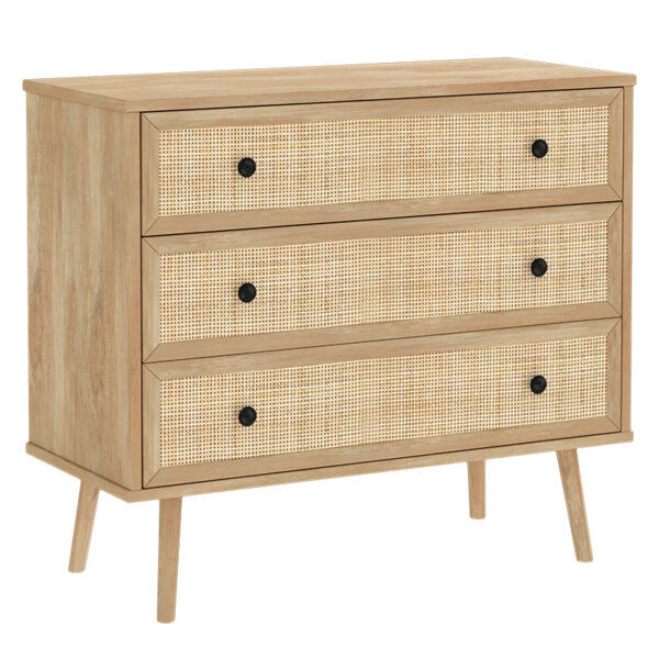 Chest of 3 drawers Oslo pakoworld  sonoma 90x39x79cm 086-000003