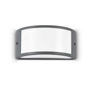 IDEAL LUX Επιτοίχιο Φωτιστικό Βεράντας REX-1 1xE27 IP44 Χρώματος Ανθρακί - 092409