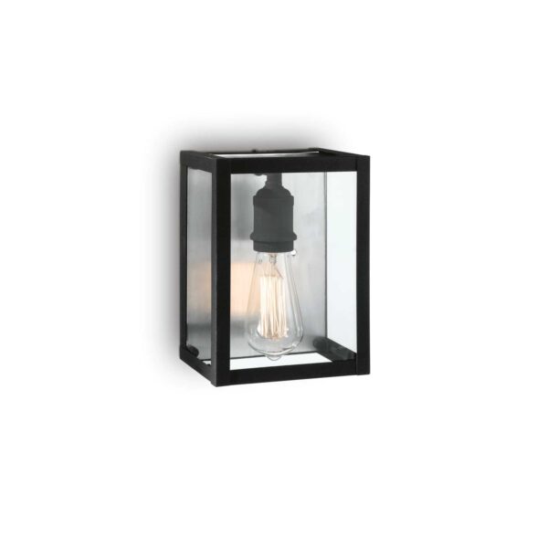 IDEAL LUX Απλίκα Τοίχου IGOR 1xE27 Μαύρου Χρώματος - 092836