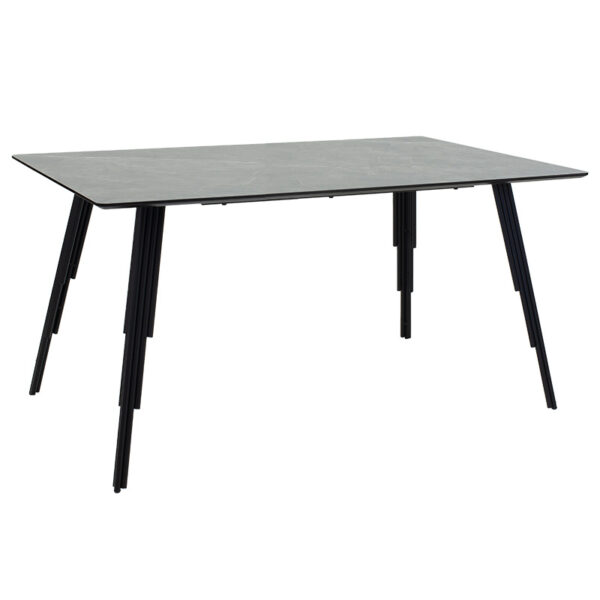 Dining table Lifo pakoworld MDF dark grey cement-black 140x80x75åê 096-000026