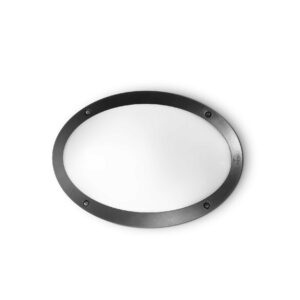 IDEAL LUX Φωτιστικό Τοίχου MEDEA 1xE27 IP66 Μαύρου Χρώματος - 096704