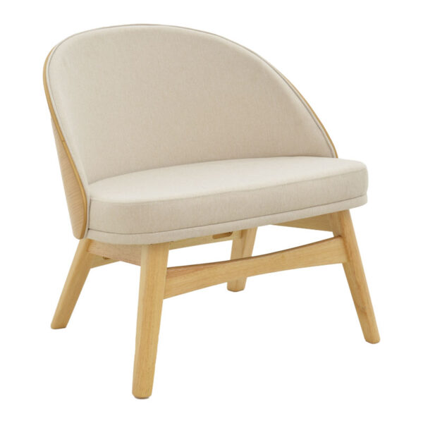 Chair Sarian pakoworld beige fabric-rubberwood natural leg 69,5x71x70.5cm 097-000014