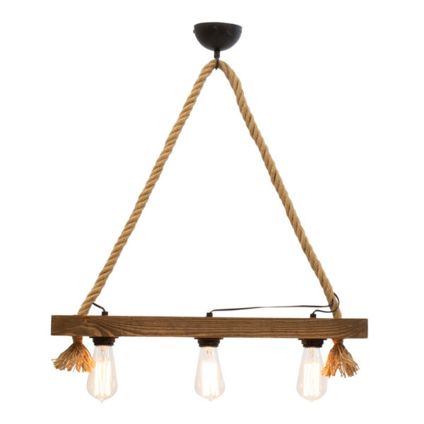 Ceiling light PWL-0108 pakoworld Å27 in walnut-black color 48x8,5x63cm 099-000020