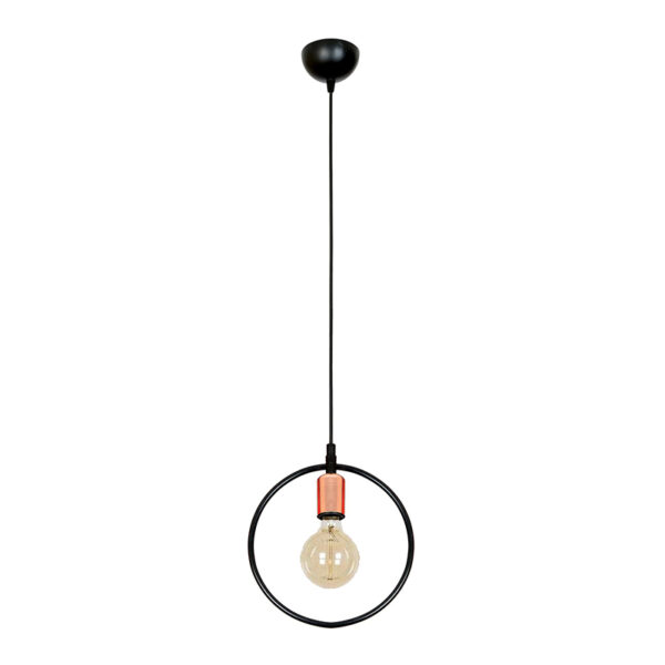 Pendant metal lamp PWL-0138 pakoworld Å27 in black-bronze color 30x12x90cm 099-000047