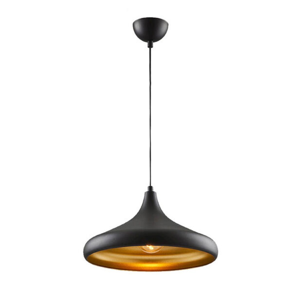 Ceiling light PWL-0142 pakoworld Å27 in black_golden color D36x118cm 099-000056