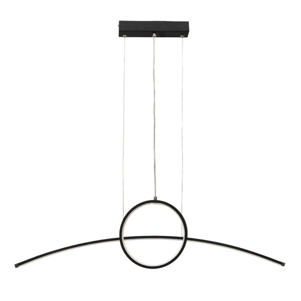 Ceiling light 2-bulbs PWL-0992 pakoworld LED 60W in color black 100x10x100cm 099-000095