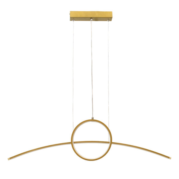 Ceiling light 2-bulbs PWL-0992 pakoworld LED 60W in color golden 100x10x100cm 099-000096