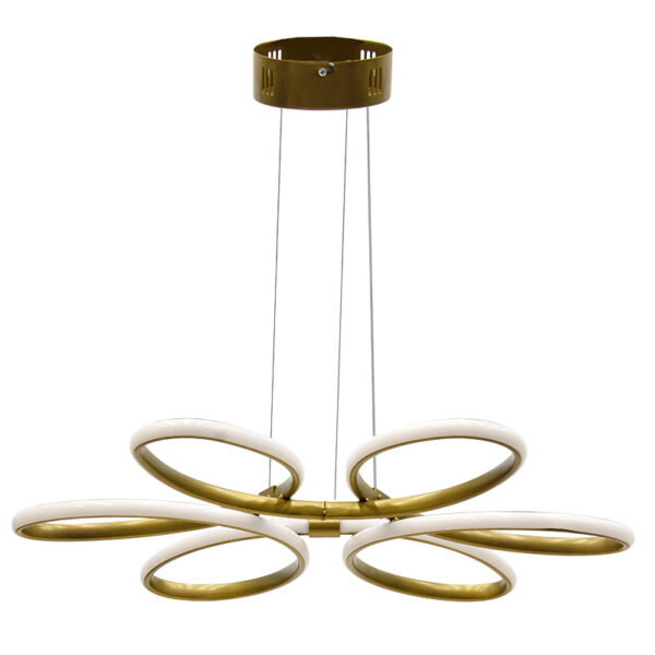 Ceiling light PWL-1178 pakoworld LED 3000K in golden color D65x58cm 099-000175