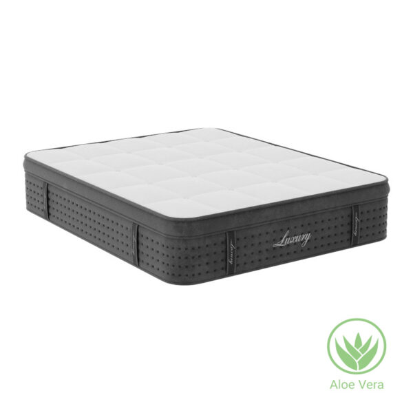 Mattress Luxury pakoworld pocket spring + gel memory foam + latex double sided aloe vera 34-36cm 150x200cm 100-000019