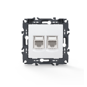 PRIME ΠΡΙΖΑ ΔΙΚΤΥΟΥ 2xRJ45 CAT6 UTP IP20 ΛΕΥΚΗ ACA - 1000113301