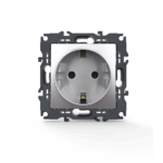 PRIME ΠΡΙΖΑ ΣΟΥΚΟ ΑΣΦΑΛΕΙΑΣ 1x2P+E 16A 250VAC IP20 MAT ΑΛΟΥΜΙΝΙΟ ACA - 1000116003