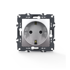 PRIME ΠΡΙΖΑ ΣΟΥΚΟ ΑΣΦΑΛΕΙΑΣ 1x2P+E 16A 250VAC IP20 MAT ΑΛΟΥΜΙΝΙΟ ACA - 1000116003