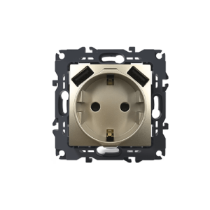 PRIME ΠΡΙΖΑ ΣΟΥΚΟ ΑΣΦΑΛΕΙΑΣ 1x2P+E 16A 250VAC & 2 USB 5VDC 3.1A IP20 MAT ΣΑΜΠΑΝΙΖΕ ACA - 1000116304